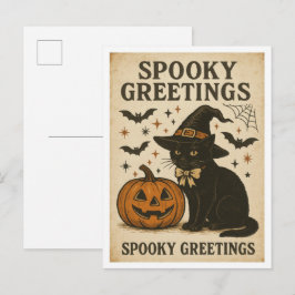 ハロウィンの不気味挨拶 ポストカード