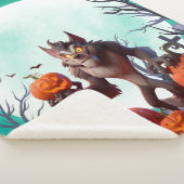 ハロウィンの人狼とかぼちゃ シェルパブランケット (3/4)