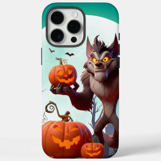 ハロウィンの人狼とかぼちゃ Case-Mate iPhoneケース (裏面)