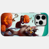 ハロウィンの人狼とかぼちゃ Case-Mate iPhoneケース (裏面 (横))