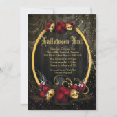 ハロウィンの仮装舞踏会の招待状 招待状 (正面)
