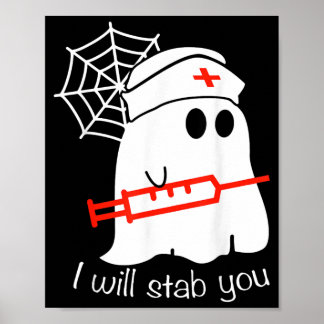 ハロウィンの仮装 おばけ 看護師 刺す ポスター