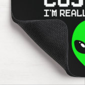 ハロウィンの仮装 人間だと思ったら宇宙人 面白い マウスパッド (コーナー)