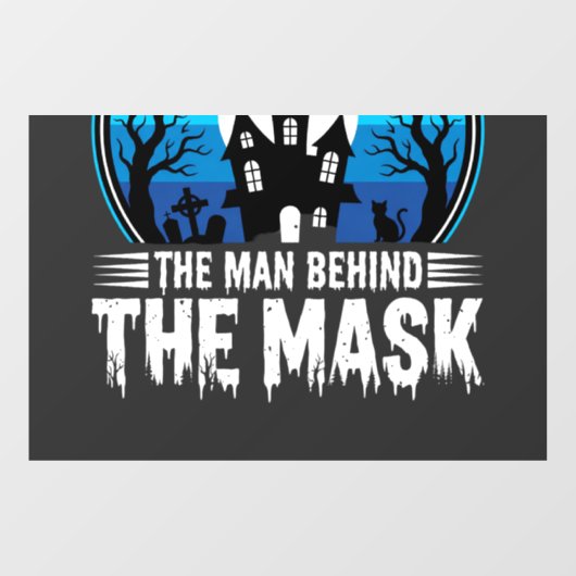 ハロウィンの仮面の裏の男 幽霊の館 ウィンドウサイン (シート)