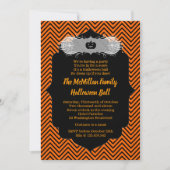 ハロウィンの仮面舞踏会の衣裳のパーティの招待状 招待状 (正面)