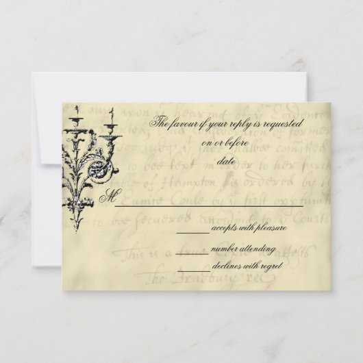 ハロウィンの仮面舞踏会RSVP 出欠カード (裏面)