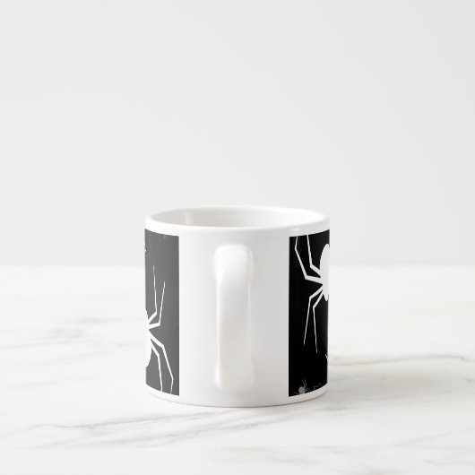 ハロウィンの休日のカスタムで不気味なくもの巣 エスプレッソカップ (裏面)