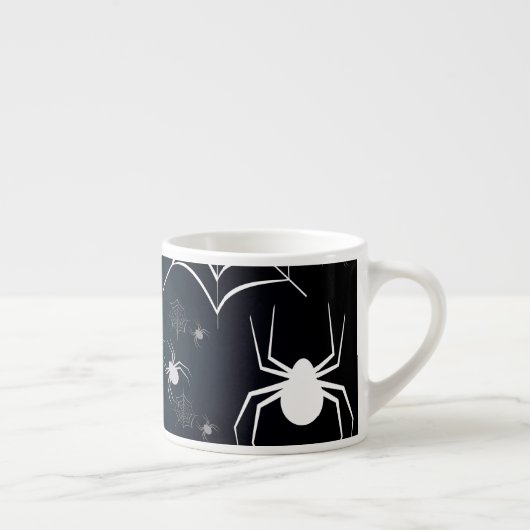 ハロウィンの休日のカスタムで不気味なくもの巣 エスプレッソカップ (右)