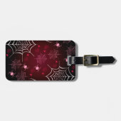 ハロウィンの休日のカスタムなレトロのくも ラゲッジタグ (正面横)