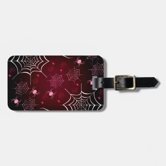 ハロウィンの休日のカスタムなレトロのくも ラゲッジタグ (正面横)