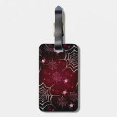 ハロウィンの休日のカスタムなレトロのくも ラゲッジタグ (裏面縦)