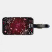 ハロウィンの休日のカスタムなレトロのくも ラゲッジタグ (裏面横)