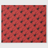 ハロウィンの休日の黒のくもはパーティーの覆いをタイルを張りました ラッピングペーパー (フラット)