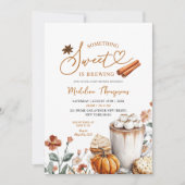 ハロウィンの何か甘いものが醸造中 赤ちゃん歓迎会 招待状 (正面)