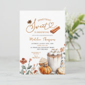 ハロウィンの何か甘いものが醸造中 赤ちゃん歓迎会 招待状 (スタンド正面)