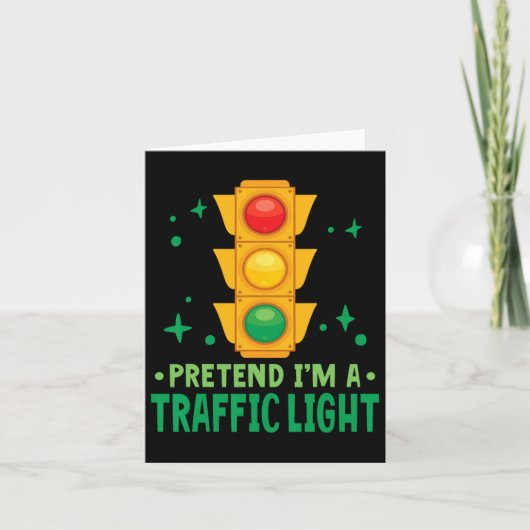 ハロウィンの信号機 プリント I'm A Traffic Lig カード (正面)