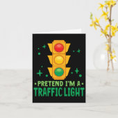 ハロウィンの信号機 プリント I'm A Traffic Lig カード (黄色い花)