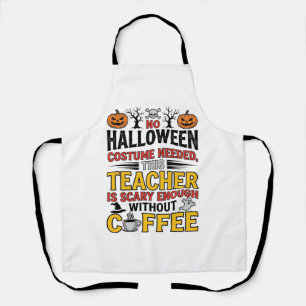 ハロウィンの先生はコスチュームがなくても面白いコーヒー_1 エプロン