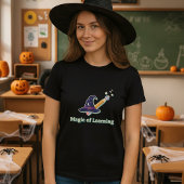 ハロウィンの先生への楽しいギフト「学びの魔法」 Tシャツ