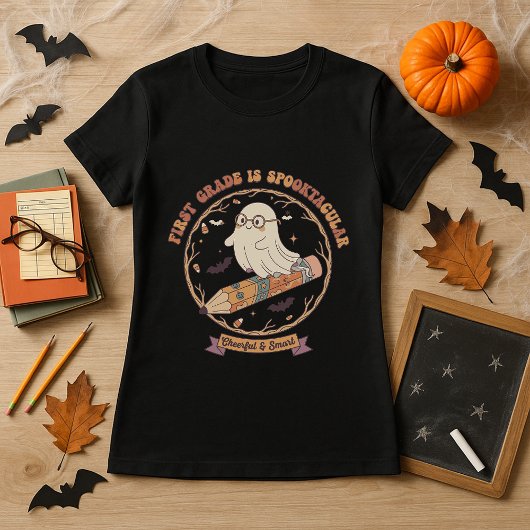 ハロウィンの先生 小学1年生はSpooktacular Tシャツ