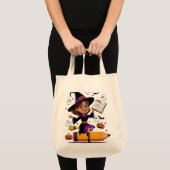 ハロウィンの先生 - 「教えることは大騒ぎ!」 トートバッグ (正面(商品))