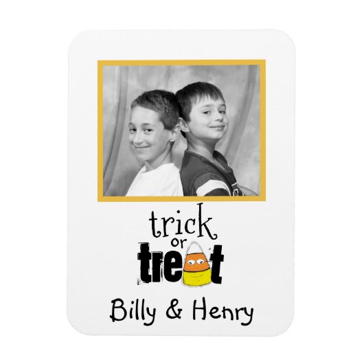 ハロウィンの写真お洒落かわいいキャンディーコーンおもしろい マグネット (縦)