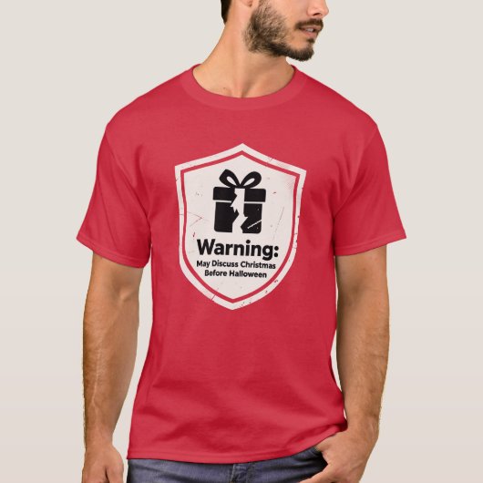 ハロウィンの前にクリスマスを話題にするかも Tシャツ (正面)