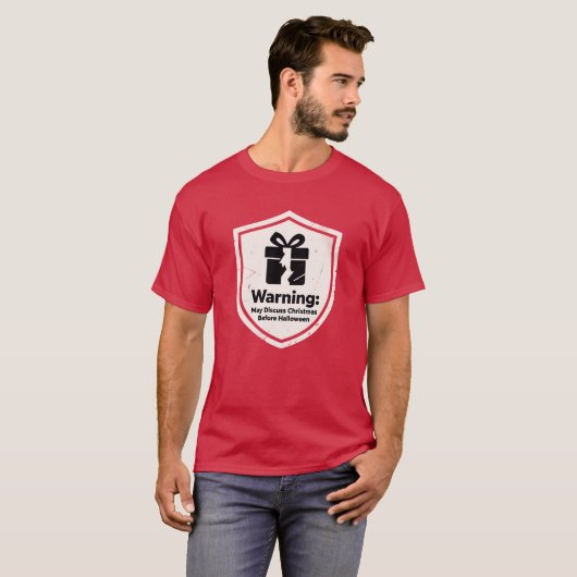 ハロウィンの前にクリスマスを話題にするかも Tシャツ (正面フル)