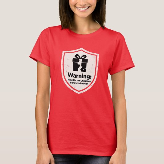ハロウィンの前にクリスマスを話題にするかも Tシャツ (正面)