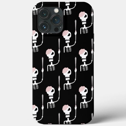 ハロウィンの剣を持つスケルトン Case-Mate iPhoneケース (裏面)