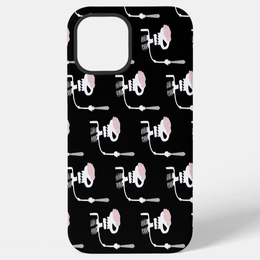 ハロウィンの剣を持つスケルトン iPhoneケース (裏面)