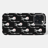 ハロウィンの剣を持つスケルトン iPhoneケース (裏面横)
