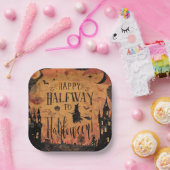 ハロウィンの半分の日 パーティーグッズ ペーパープレート (パーティー)