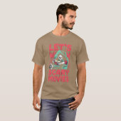 ハロウィンの友達と一緒に怖い映画を見る Tシャツ (正面フル)