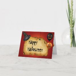 ハロウィンの古い羊皮紙の挨拶 カード