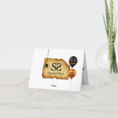 ハロウィンの古い羊皮紙の挨拶 カード (裏面)