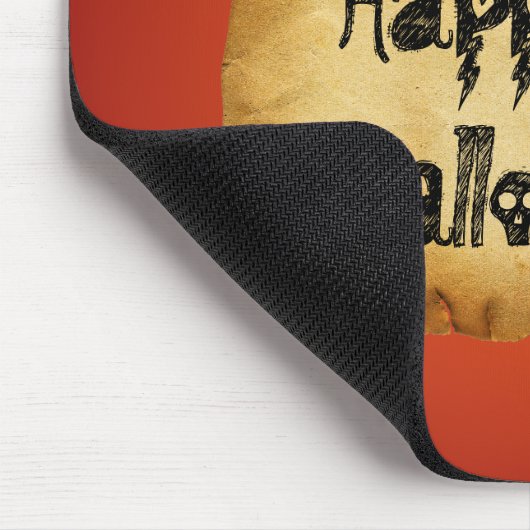 ハロウィンの古い羊皮紙の挨拶 マウスパッド (コーナー)