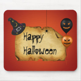 ハロウィンの古い羊皮紙の挨拶 マウスパッド