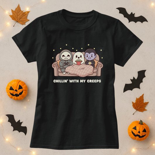 ハロウィンの可愛いTシャツ クリーps仲間とチルってる Tシャツ