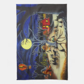 ハロウィンの台所タオル"Hauntoberfest " キッチンタオル (縦)