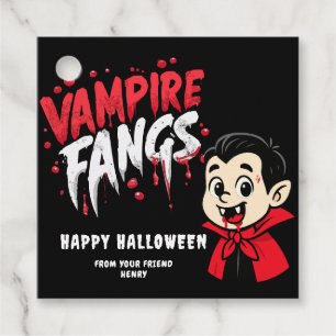ハロウィンの吸血鬼の牙 フェイバータグ