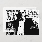 ハロウィンの吸血鬼 ポストカード (正面/裏面)