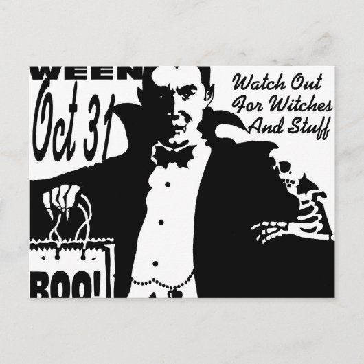 ハロウィンの吸血鬼 ポストカード (正面)
