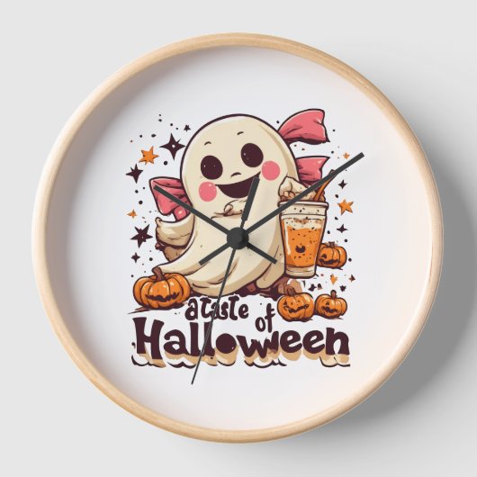 ハロウィンの味わい 壁時計 (正面)
