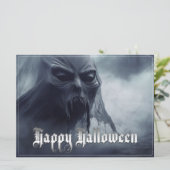 ハロウィンの地獄のような風景の中の黒い幽霊 (スタンド正面)