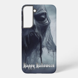 ハロウィンの地獄のような風景の中の黒い幽霊 SAMSUNG GALAXY S22+ケース