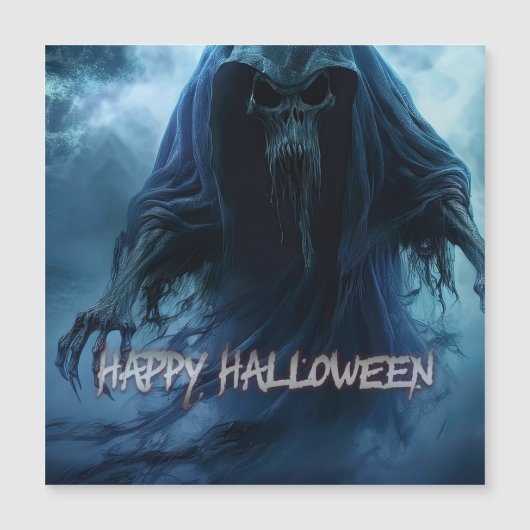 ハロウィンの地獄絵図の黒い幽霊 (正面)