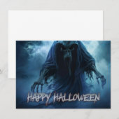 ハロウィンの地獄絵図の黒い幽霊 (正面/裏面)