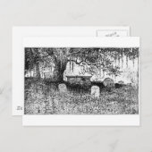 ハロウィンの墓地の風景 ポストカード (正面/裏面)