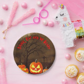 ハロウィンの墓地ドリンク食べと怖い ペーパープレート (パーティー)